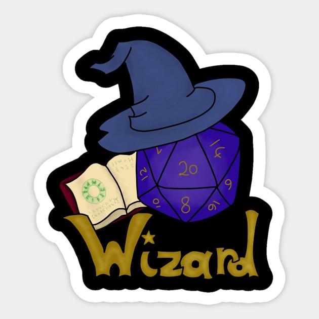 Wizard d20 dice Sticker by RSewell